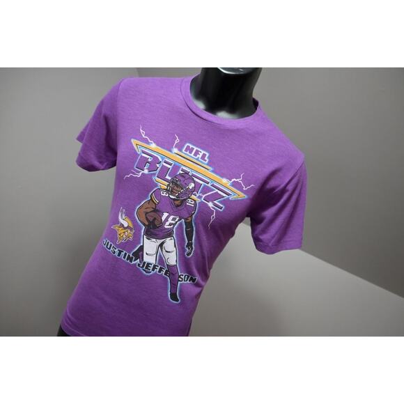 Homage Tee Shirt Justin Jefferson NFL Blitz Minnesota Vikings Mens Size Small - Picture 4 of 9